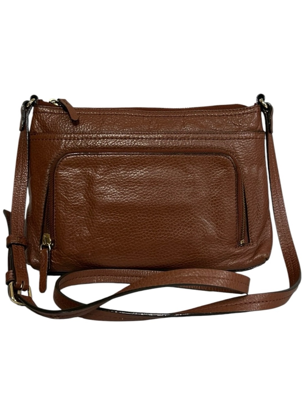 Nordstrom Crossbody Purse Small Brown Pebbled Genuine Leather Shoulder Bag